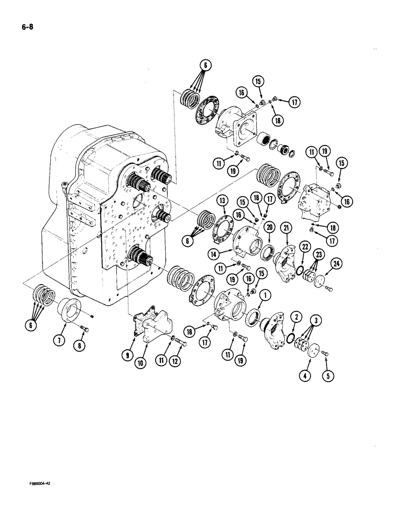 Схема запчастей Case IH 9180 - (6-08) - TRANSMISSION (06) - POWER TRAIN