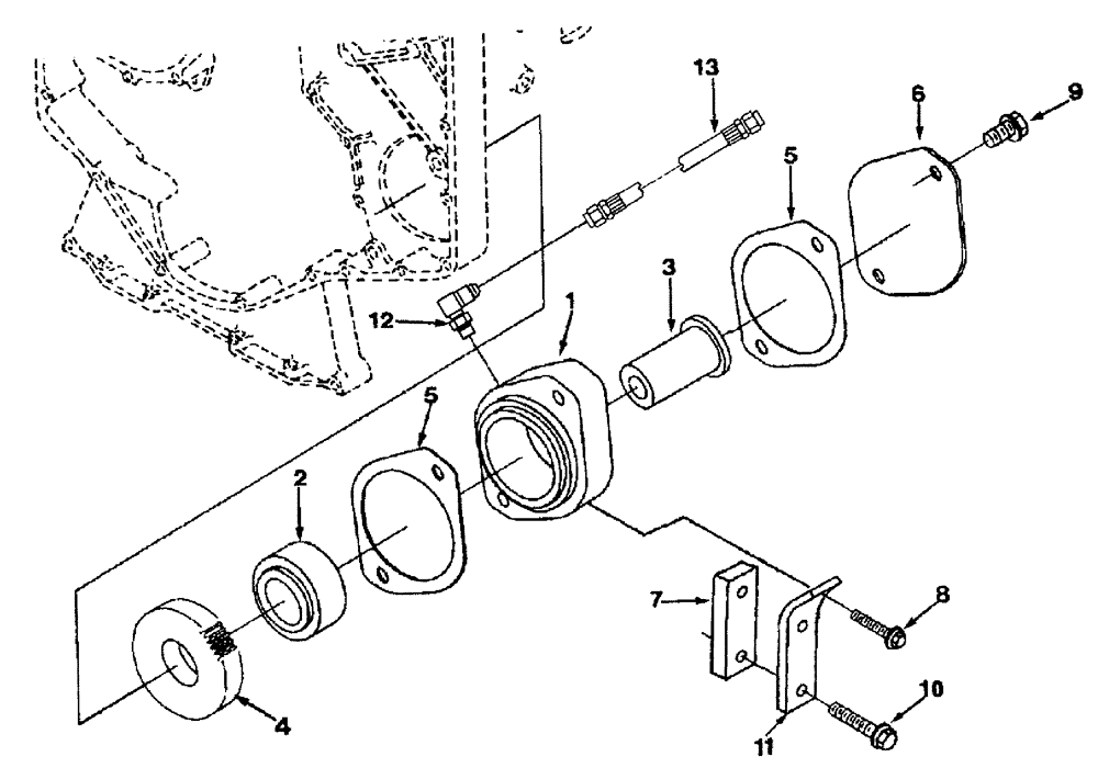 Схема запчастей Case IH 3210 - (03-021) - FRONT GEAR TRAIN ACCESSORY DRIVE (01) - ENGINE