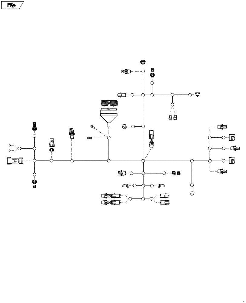 Схема запчастей Case IH TITAN 4020 - (08-010) - HARNESS, FRAME (06) - ELECTRICAL