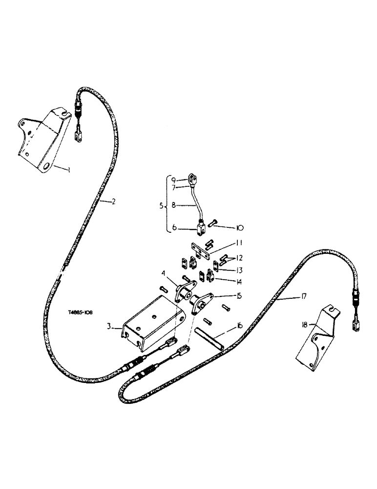 Схема запчастей Case IH 444 - (6-25) - HAND BRAKE LINKAGE, HAND OPERATED DRUM BRAKE ATTACHMENT (06) - POWER TRAIN