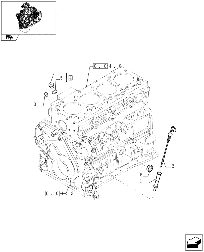 Схема запчастей Case IH F4GE9484A J601 - (0.27.0) - ENGINE OIL DIPSTICK - (504065185-504088054) 