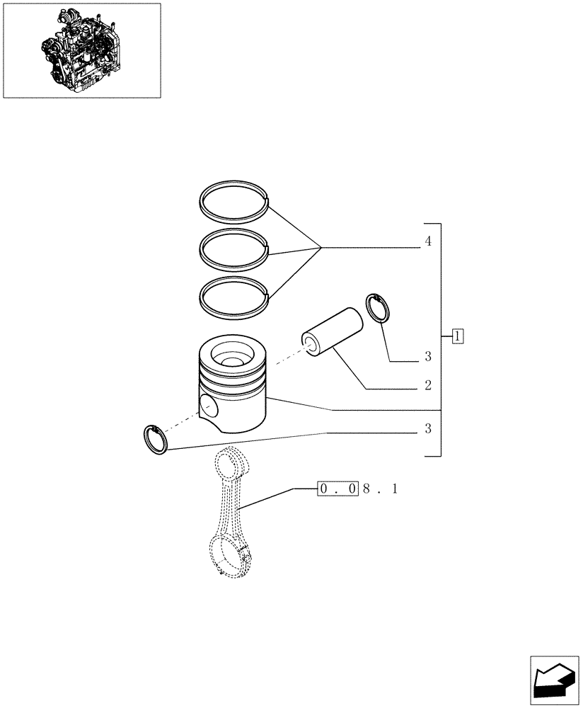 Схема запчастей Case IH MAXXUM 110 - (0.08.2/02) - PISTON ENGINE (STD + VAR.330003-332115-332116) (01) - ENGINE