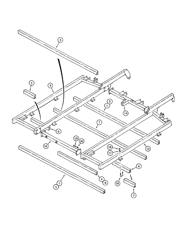 Схема запчастей Case IH 4200 - (09-01) - RIGID MAIN FRAME (09) - CHASSIS/ATTACHMENTS