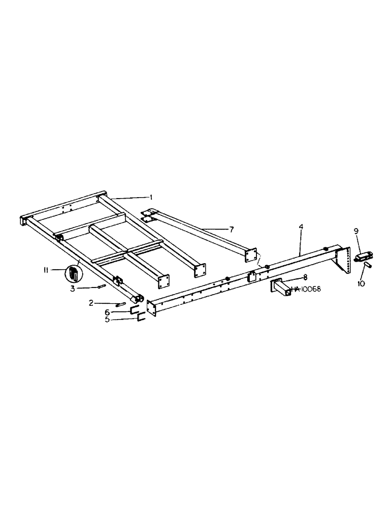 Схема запчастей Case IH 5500 - (D-02) - MAIN FRAME AND HITCH, SINGLE WING 