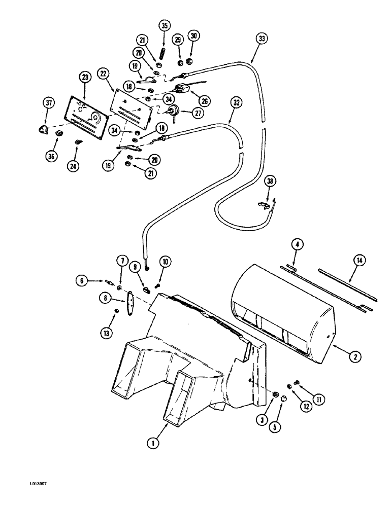 Схема запчастей Case IH 9280 - (9-096) - CAB AIR CONDITIONER & HEATER CONTROLS & AIR PLENUM P.I.N. JCB0028400 & AFTER (09) - CHASSIS/ATTACHMENTS