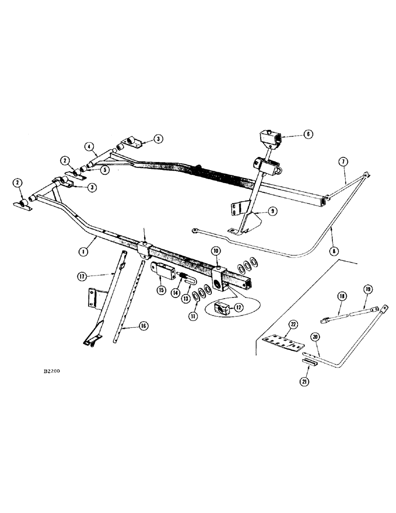 Схема запчастей Case IH 460 - (008) - REEL SUPPORTS (58) - ATTACHMENTS/HEADERS