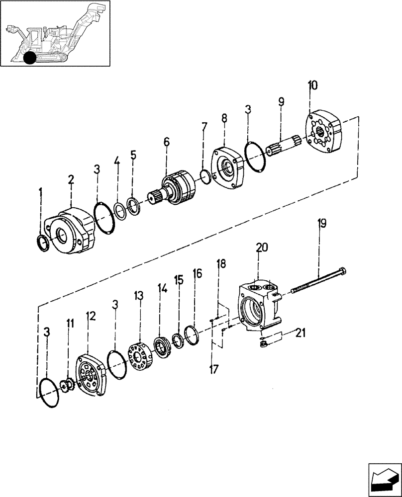 Схема запчастей Case IH A4000 - (B03.03[01]) - HYDRAULIC MOTOR Hydraulic Components & Circuits