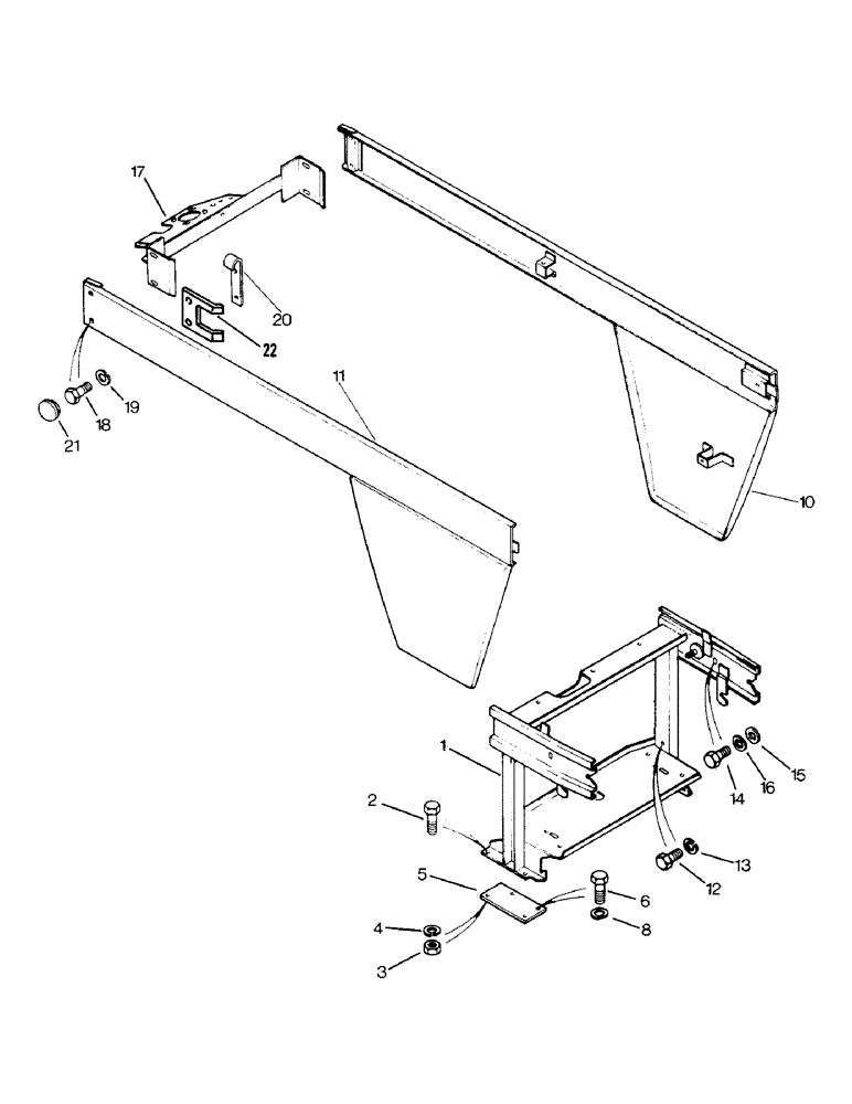 Схема запчастей Case IH 1290 - (N-06) - ENGINE HOOD SUPPORT FRAME, 1290 P.I.N. 11054201 & AFTER, 1390 P.I.N. 11127048 & AFTER (08) - SHEET METAL