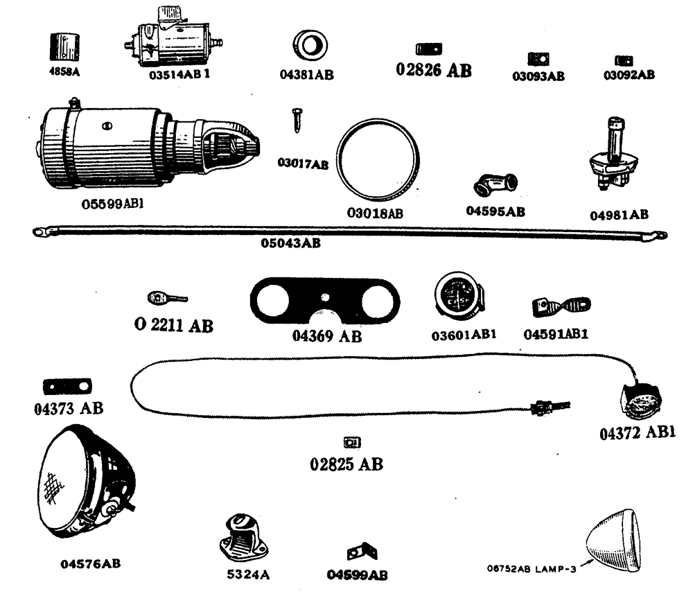 Схема запчастей Case IH L-SERIES - (027) - ELECTRIC LIGHTING AND STARTING PARTS (TRACTOR NO. 4206422 AND AFTER) (04) - ELECTRICAL SYSTEMS