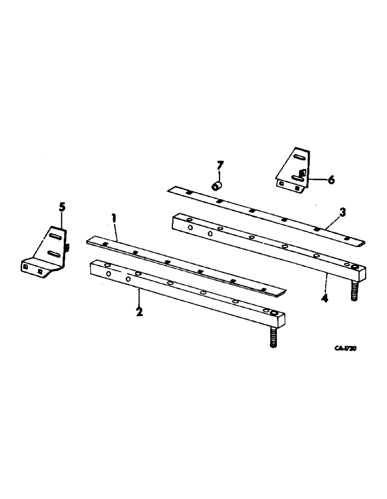 Схема запчастей Case IH 733 - (L-40) - WEED KNIFE ATTACHMENT (58) - ATTACHMENTS/HEADERS