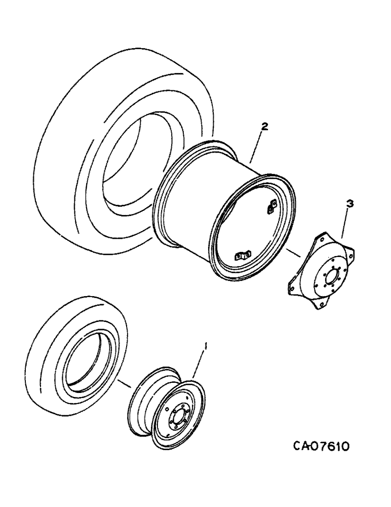 Схема запчастей Case IH 274 - (15-01) - WHEELS AND TRACTION, FRONT AND REAR WHEEL AND TIRES Wheels & Traction