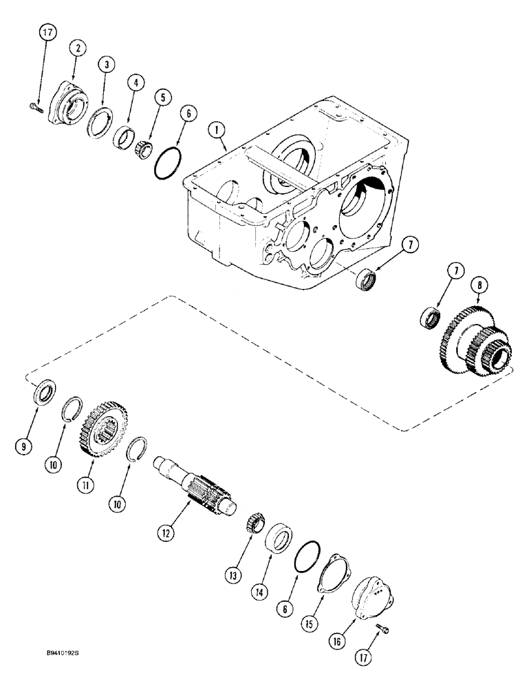 Схема запчастей Case IH 2166 - (6-52) - TRANSMISSION, DIFFERENTIAL PINION SHAFT AND GEARS (03) - POWER TRAIN