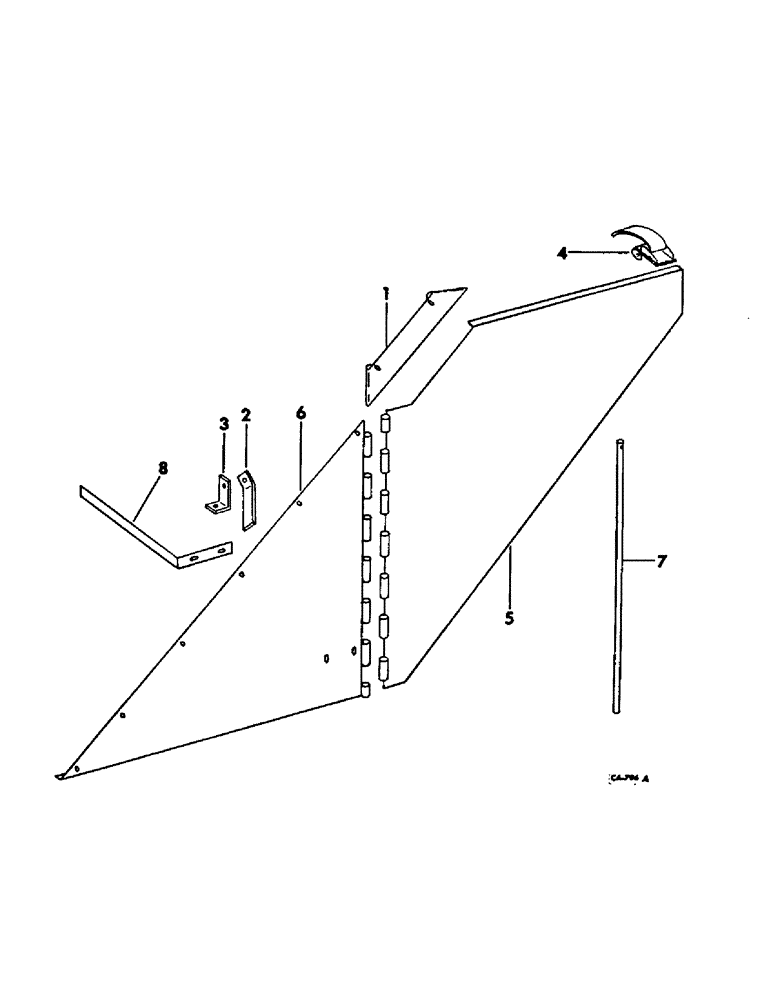 Схема запчастей Case IH 715 - (20-08) - SEPARATOR, SEPARATOR SHIELD RIGHT Separation