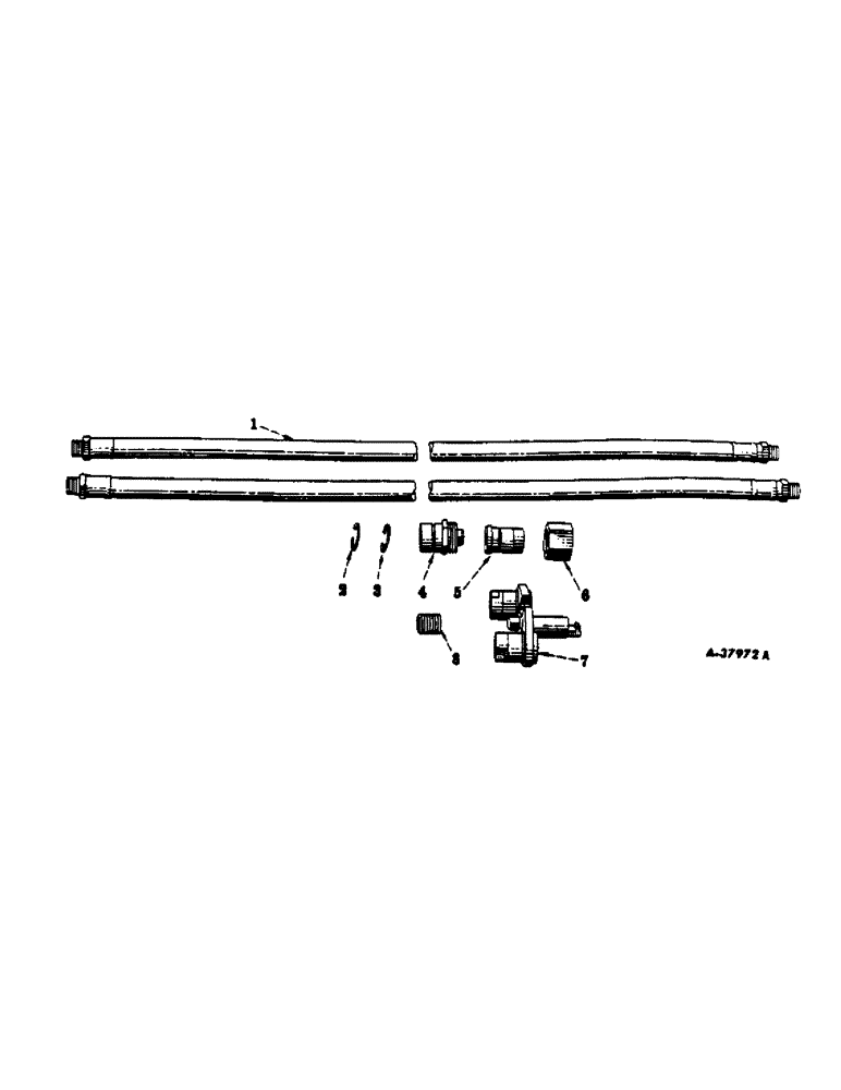 Схема запчастей Case IH 350 - (272) - HYDRAULIC SYSTEM, HYDRAULIC EQUIPMENT, SPECIAL, HOSE EXTENSION PARTS (07) - HYDRAULIC SYSTEM