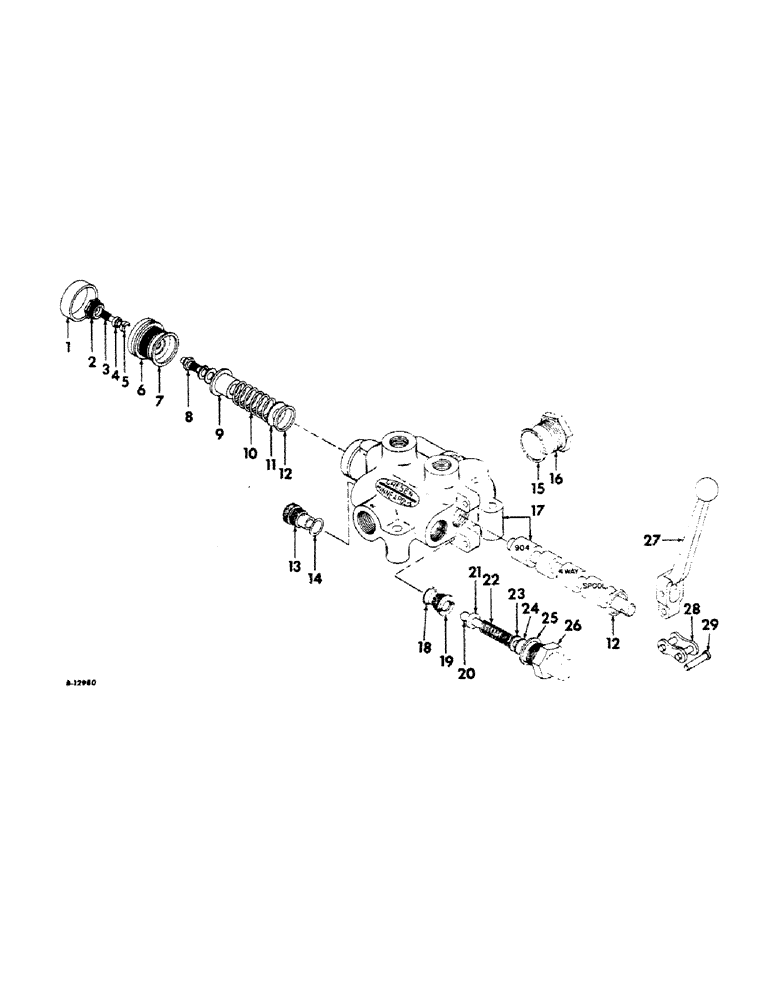 Схема запчастей Case IH 1110 - (M-29) - HYDRAULIC MOTOR OPERATING VALVE 