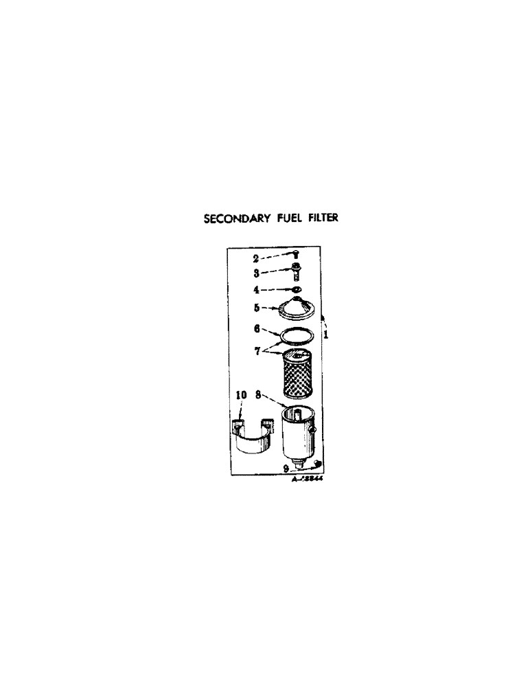 Схема запчастей Case IH 300 - (067[A]) - DIESEL ENGINE, SECONDARY FUEL FILTER (01) - ENGINE