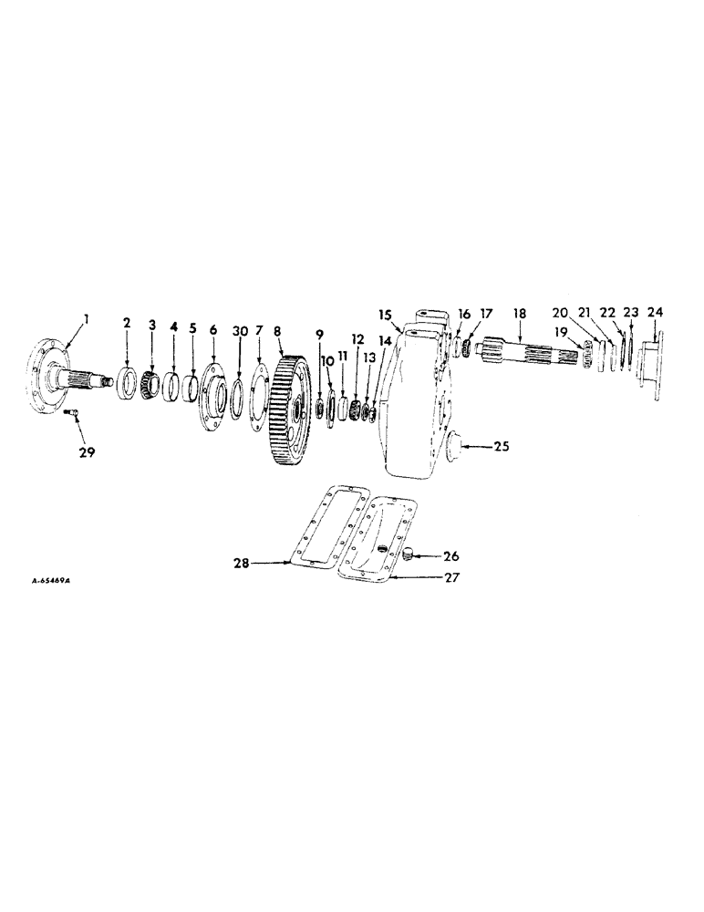 Схема запчастей Case IH 414 - (030[1]) - FINAL DRIVE (25) - FRONT AXLE SYSTEM