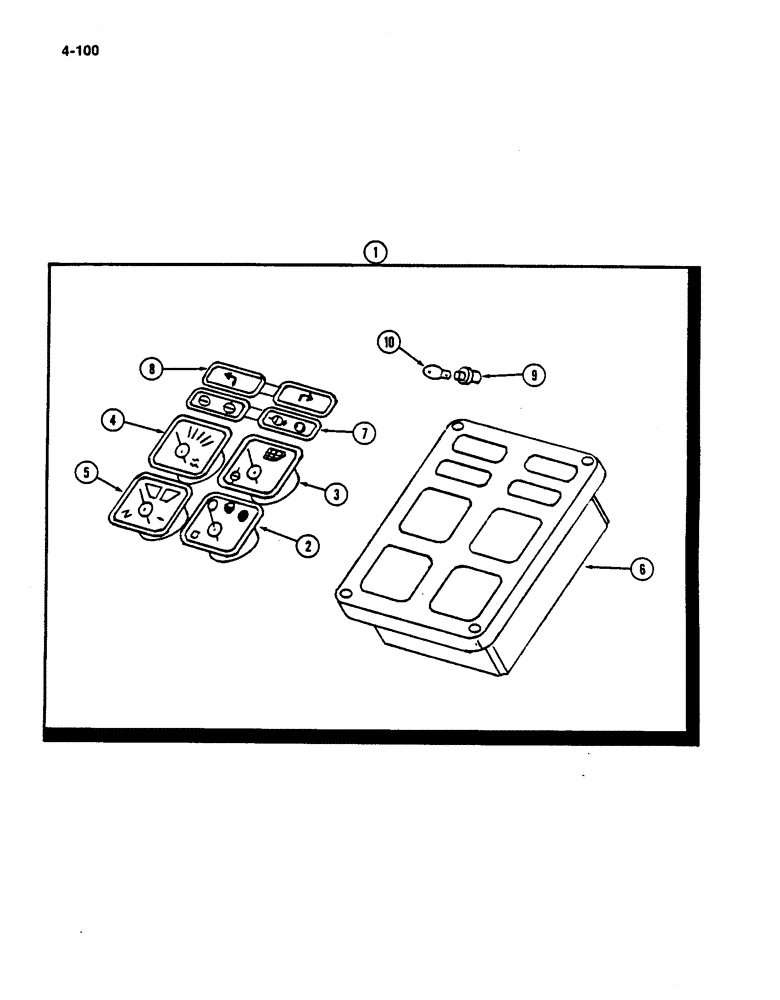 Схема запчастей Case IH 782 - (4-100) - INSTRUMENT CLUSTER (06) - ELECTRICAL SYSTEMS