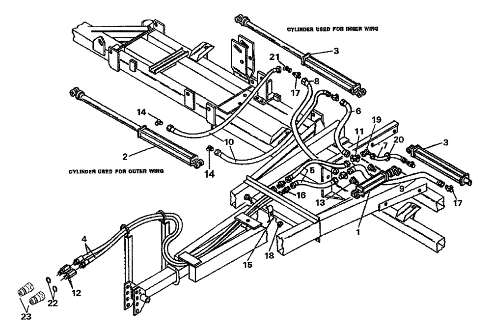 Схема запчастей Case IH CRUMBLER - (35.100.02) - DOUBLE FOLD HYDRAULICS (08) - HYDRAULICS