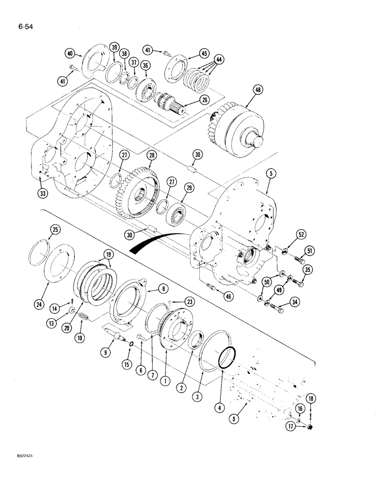 Схема запчастей Case IH 9210 - (6-054) - PTO ASSEMBLY (CONTD) (06) - POWER TRAIN