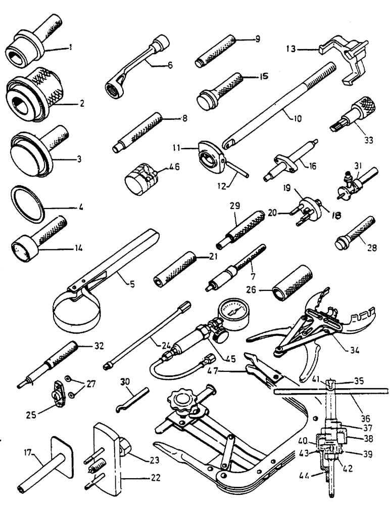 Схема запчастей Case IH HYDRO 84 - (12-049) - SERVICE TOOLS Power