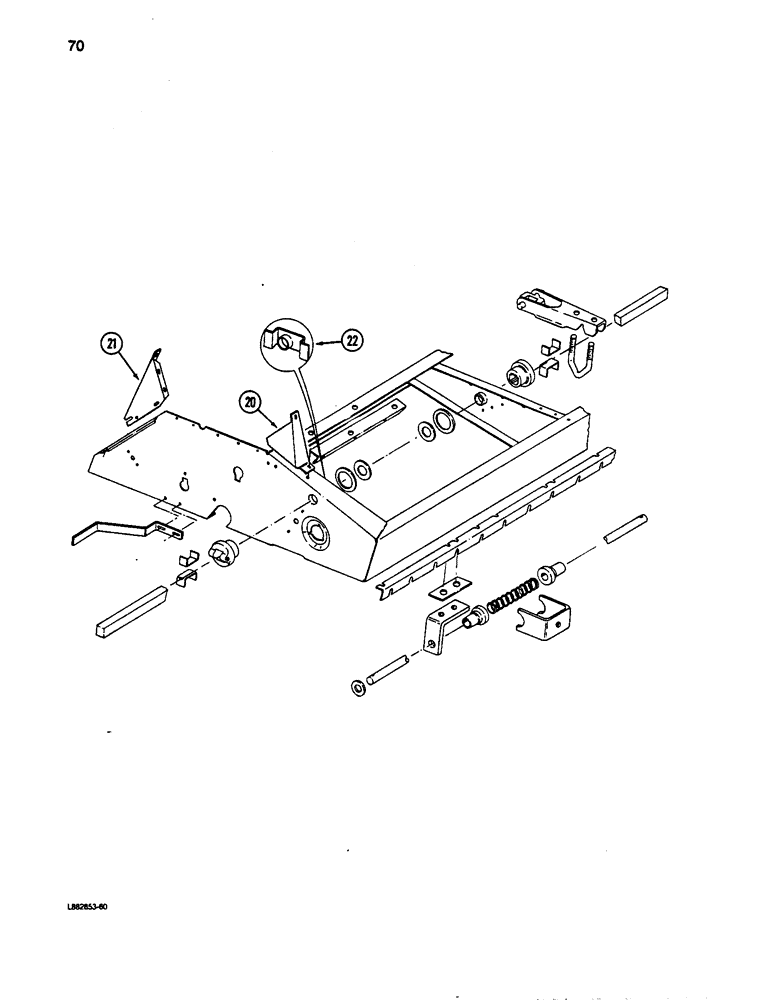 Схема запчастей Case IH 5100 - (070) - MAIN FRAME, CONTD 