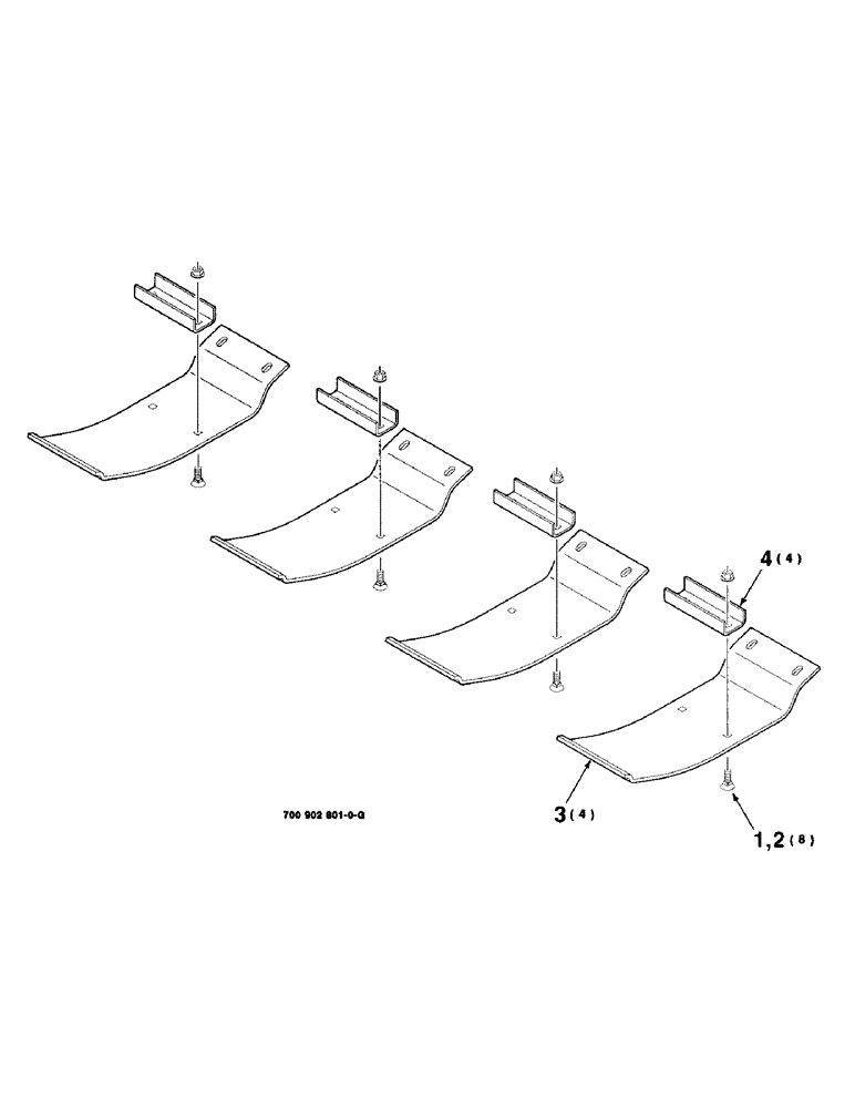 Схема запчастей Case IH 8309 - (9-06) - HIGH SKID SHOE KIT, HK10615 HIGH SKID SHOE KIT COMPLETE (88) - ACCESSORIES