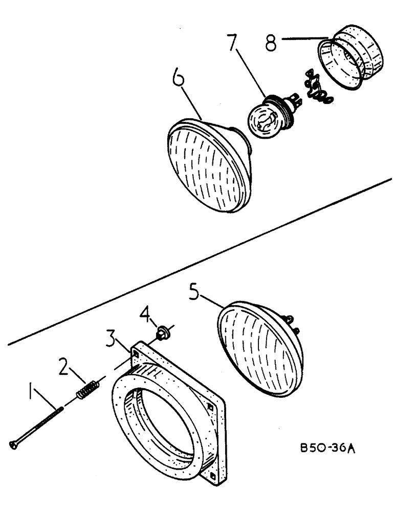 Схема запчастей Case IH 385 - (00G20) - HEADLIGHT (06) - ELECTRICAL