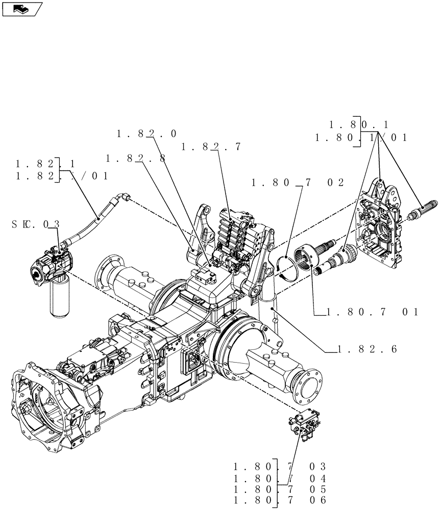 Схема запчастей Case IH MAXXUM 140 - (SEC. 07) - HYDRAULIC SYSTEM (00) - GENERAL