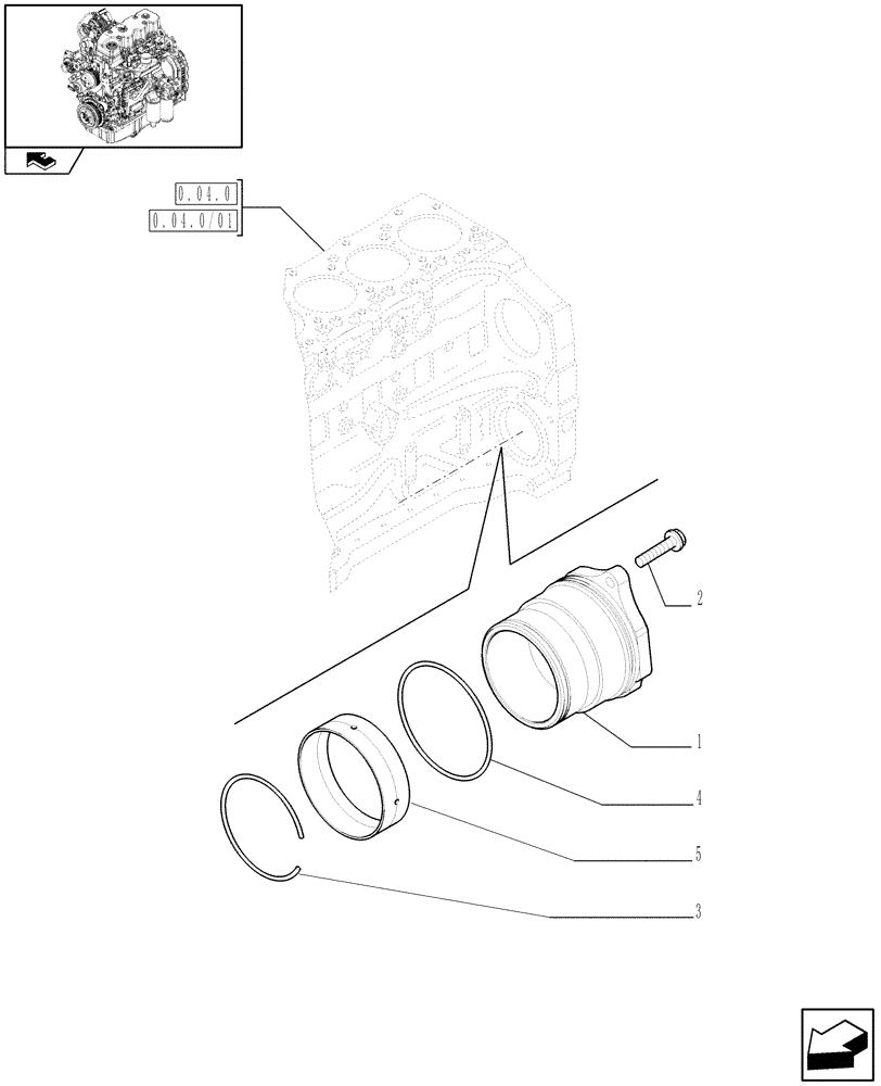 Схема запчастей Case IH MAXXUM 110 - (0.35.0) - POWER TAKE OFF (STD + VAR.330003-332115) (01) - ENGINE