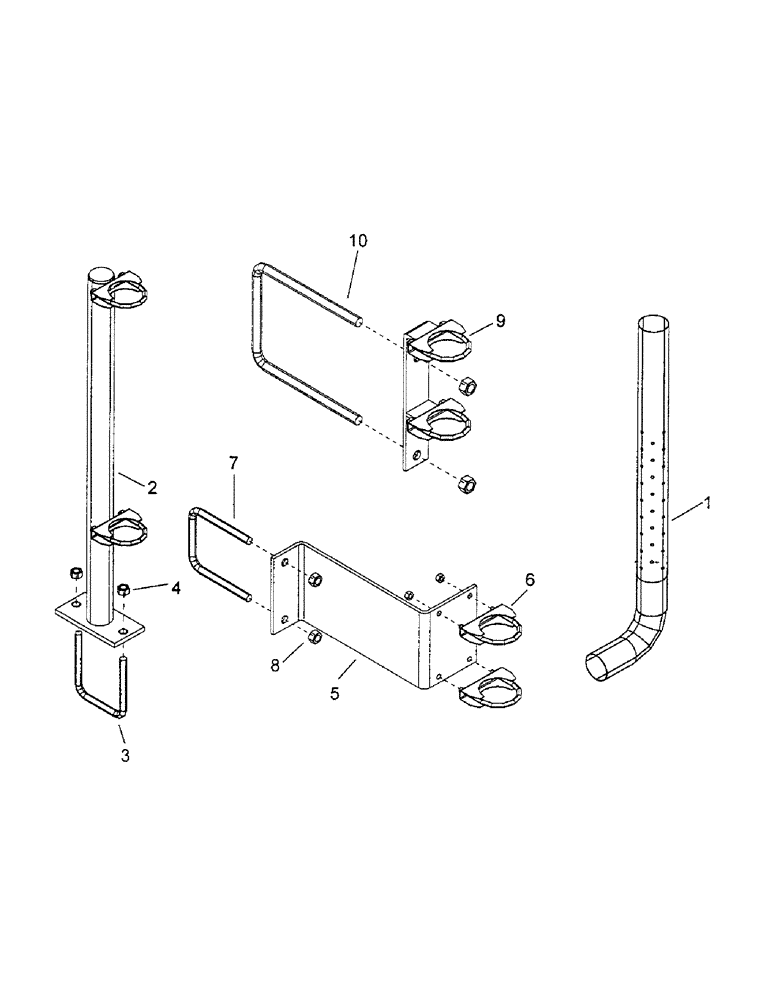 Схема запчастей Case IH 2400 - (F09) - SECONDARY MANIFOLD, TUBES AND STANDS, DISCONTINUED 