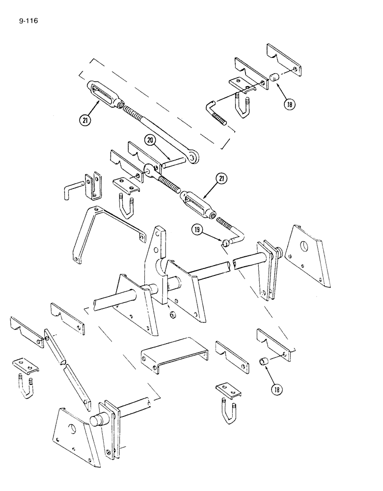 Схема запчастей Case IH 7200 - (9-116) - HYDRAULIC LIFT (09) - CHASSIS/ATTACHMENTS