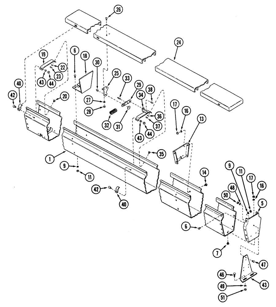 Схема запчастей Case IH 5300 - (9-096) - GRASS SEED ATTACHMENT, LOW REAR MOUNTED HOPPER (09) - CHASSIS