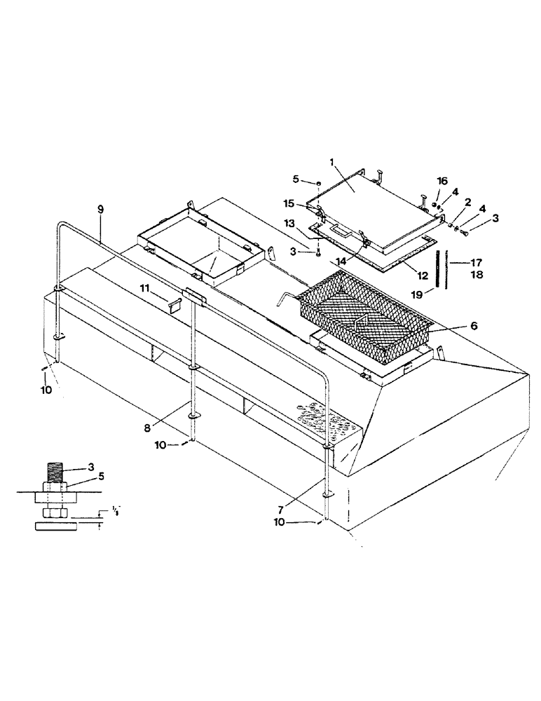 Схема запчастей Case IH 1802 - (43) - RAILING AND COVER GROUP, MODEL AS1502 