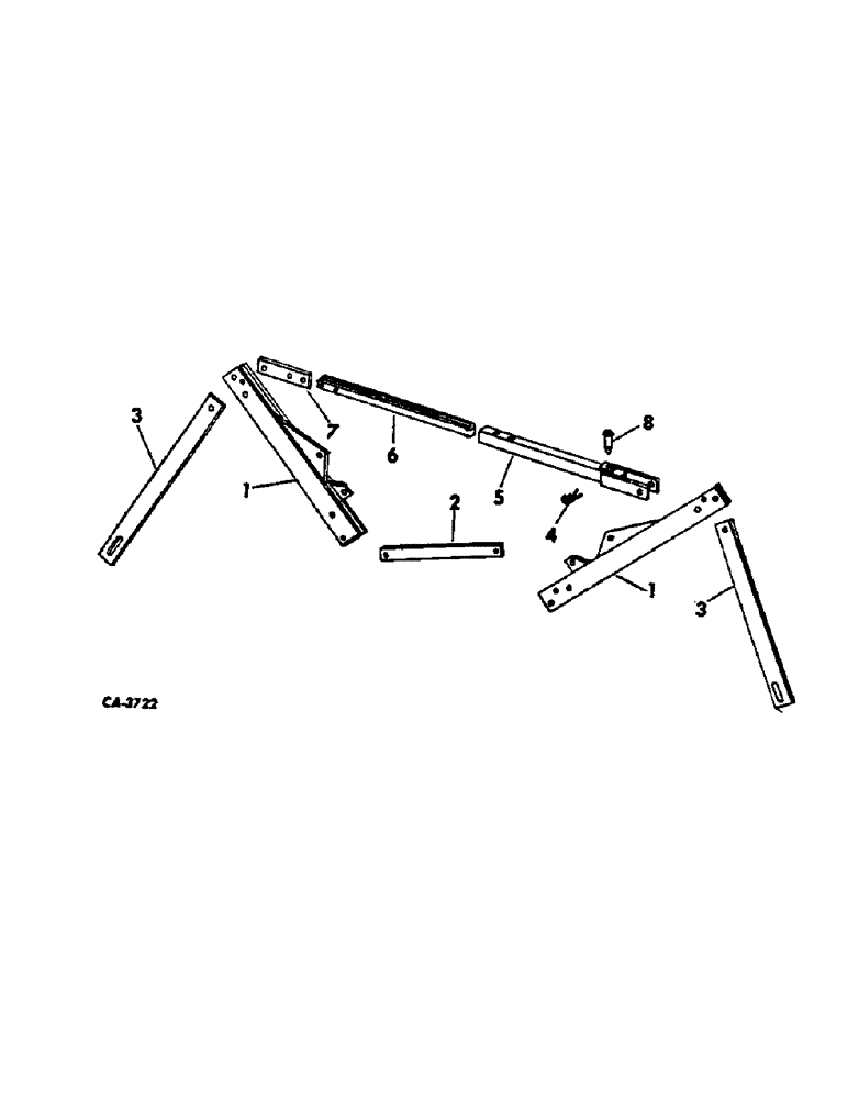 Схема запчастей Case IH 345 - (AH-5) - HYDRAULIC FOLD PACKAGE 