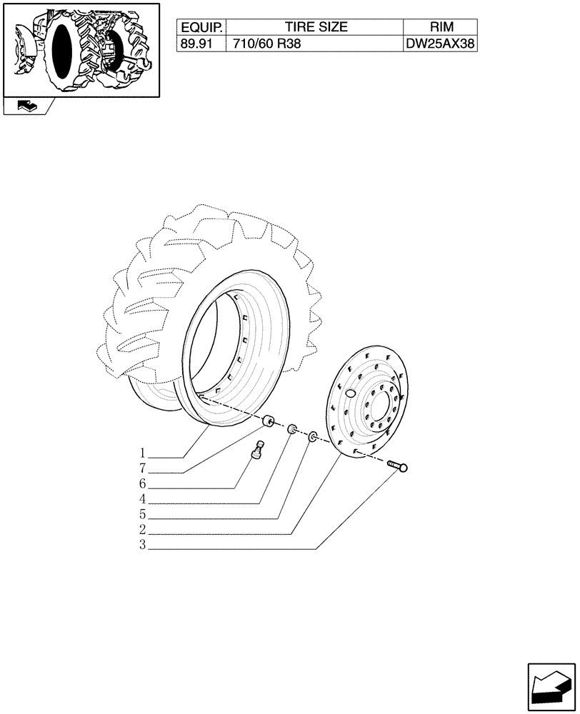 Схема запчастей Case IH PUMA 115 - (83.00[06]) - DRIVE WHEELS (11) - WHEELS/TRACKS