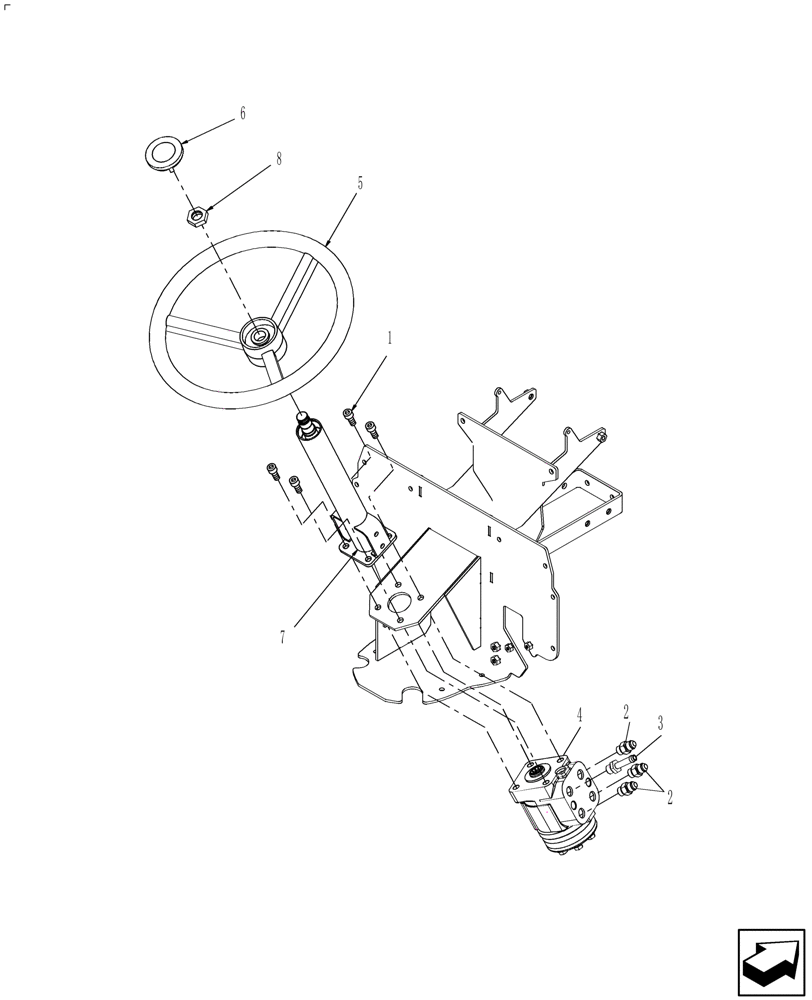 Схема запчастей Case IH FARMALL 50 - (10.08) - STEERING COLUMN, FIXED (10) - OPERATORS PLATFORM/CAB