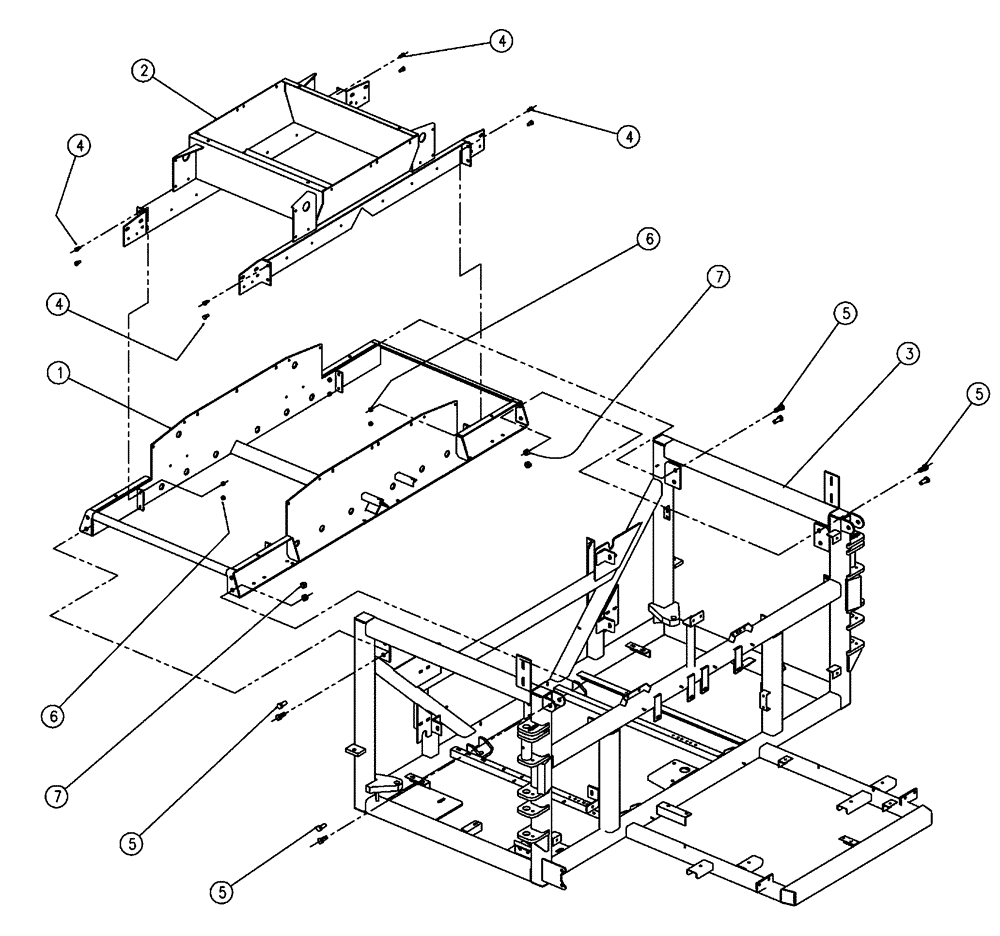 Схема запчастей Case IH FLX810 - (01-015) - FRAME GROUP Basic Unit