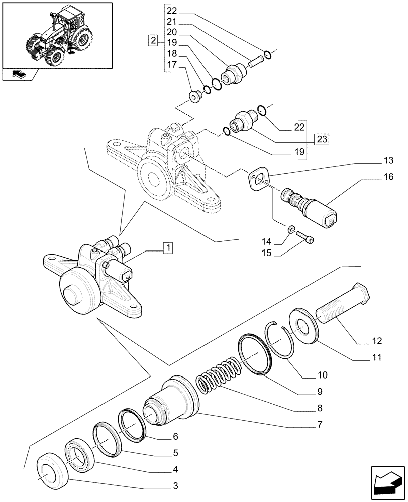 Схема запчастей Case IH PUMA 115 - (1.80.5/ B) - CYLINDER - BREAKDOWN (VAR.330813) (07) - HYDRAULIC SYSTEM