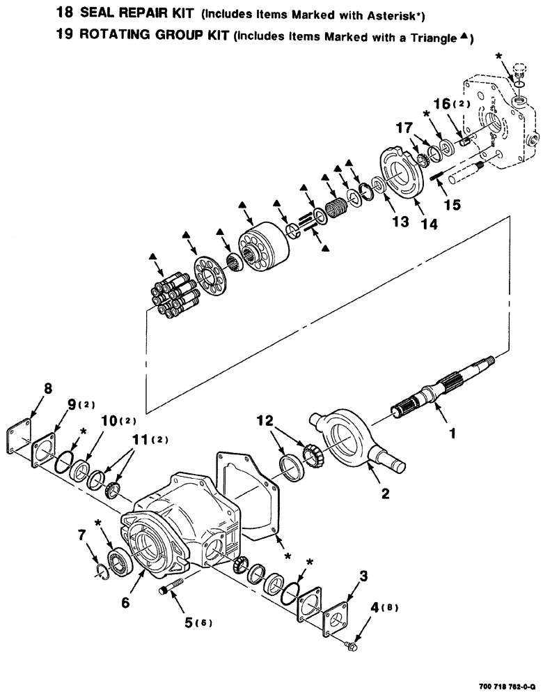 Схема запчастей Case IH 8880 - (08-020) - HYDRAULIC TRANSMISSION VARIABLE MOTOR ASSEMBLY - LEFT (35) - HYDRAULIC SYSTEMS