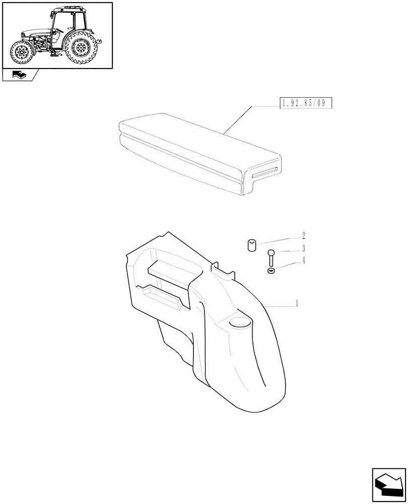 Схема запчастей Case IH FARMALL 85C - (1.92.88/02) - PASSENGER SEAT - COVERINGS (VAR.330865) (10) - OPERATORS PLATFORM/CAB