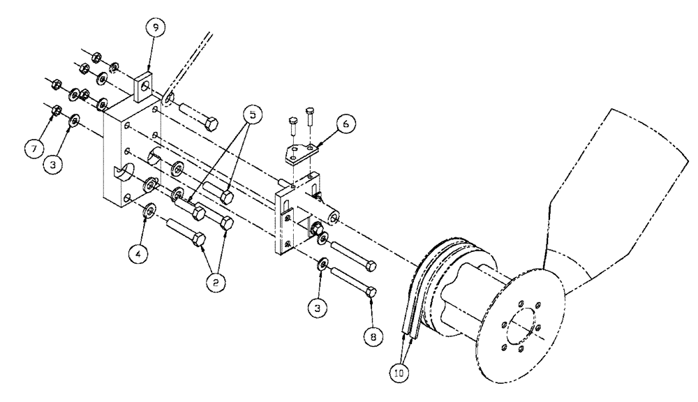 Схема запчастей Case IH FLX4375 - (02-010) - FAN MOUNTING (FLX 4330 & FLX 4300 CAT ENGINE ONLY) (01) - ENGINE