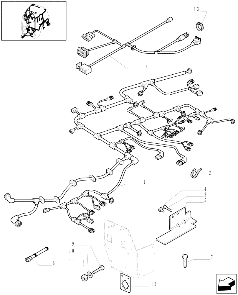 Схема запчастей Case IH MXU100 - (1.91.4[07A]) - CABLE EXTENSION - W/CAB - D5148 (06) - ELECTRICAL SYSTEMS