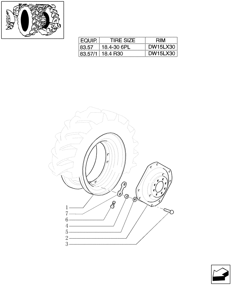 Схема запчастей Case IH MXU115 - (83.00[05]) - DRIVE WHEELS (11) - WHEELS/TRACKS