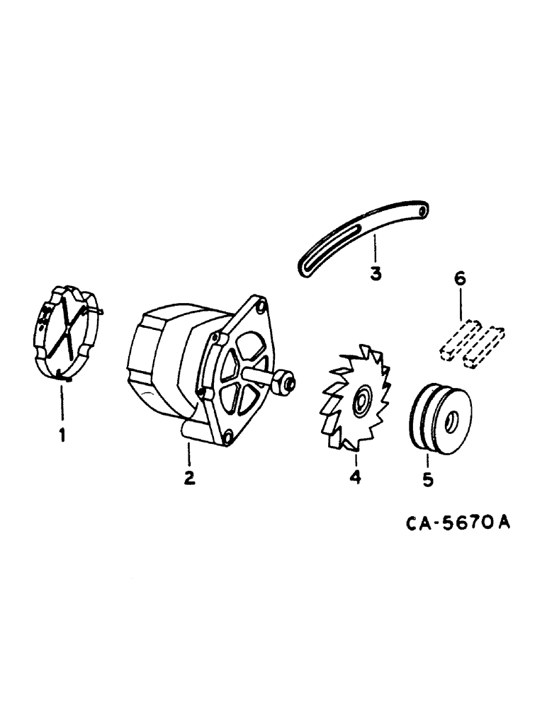 Схема запчастей Case IH 1460 - (08-024) - ALTERNATOR-GENERATOR AND MOUNTINGS (06) - ELECTRICAL