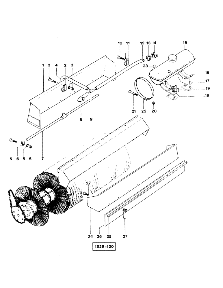 Схема запчастей Case IH 1529 - (203A) - KEYSTAND CORE ANGLE BROOM 