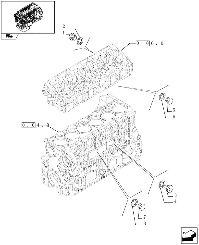 Схема запчастей Case IH F3CE0684E E004 - (0.32.4) - PIPING - ENGINE COOLING SYSTEM (504057436-504057441-504031565-504031567-504069778-504236475) 