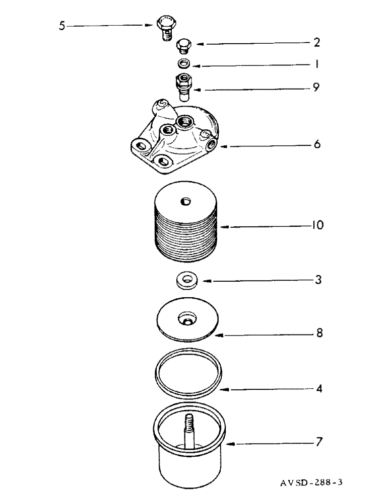 Схема запчастей Case IH FU-267D - (044) - "P.M." FUEL FILTER (03) - FUEL SYSTEM