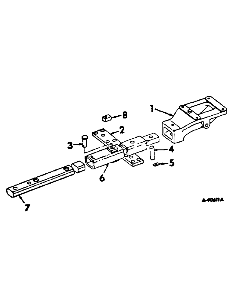 Схема запчастей Case IH 2856 - (K-03) - DRAWBARS AND HITCHES, INDEPENDENT SWINGING DRAWBAR, TRACTORS WITH TWO OR THREE POINT HITCH Drawbars & Hitches