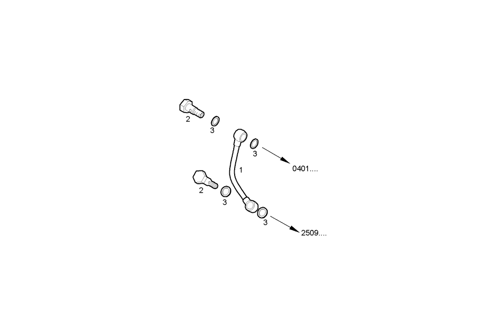 Схема запчастей Case IH F3CE0684B E003 - (2565.001) - OIL DELIVERY LINE - TURBOCOMPOUND [UP TO # 136193] 